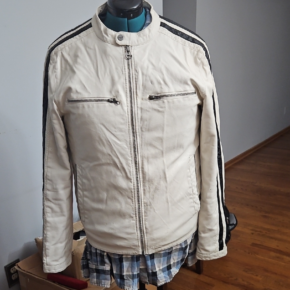 Harley-Davison Wilson Leather Jacket For Women - White And Black